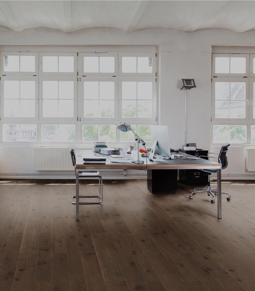 brown engineered floor
